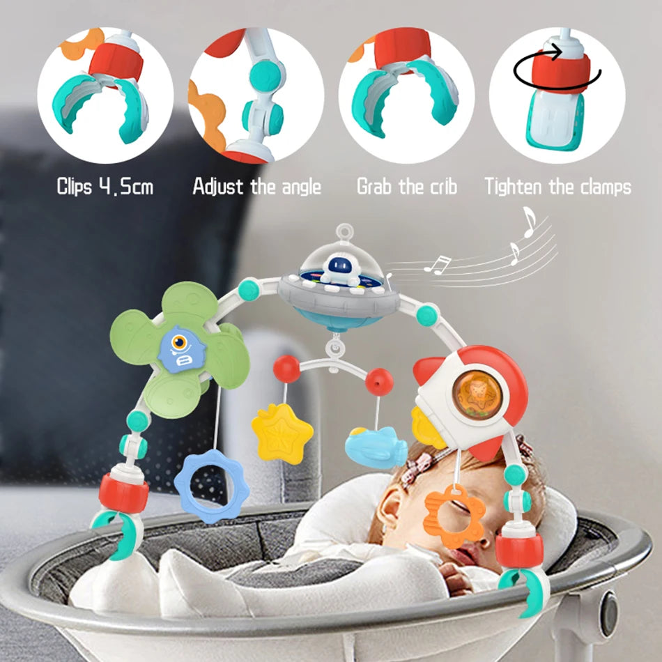 Baby Stroller Arch Toys Bouncer Toy Pram Activity Arch Toys Fine Motor Skills Toys Sensory Development Arch Baby Car Seat Toys
