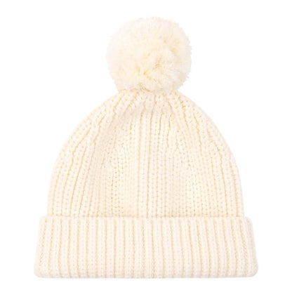 Knitted Winter Warm Hat Baby Hat Cotton Elastic Crochet Hat with Pompoms Bonnet Caps for Newborn Toddler 0-6 Month